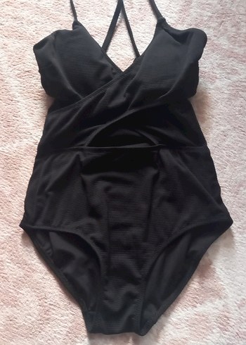 Siyah Strappy Kadın Mayo - Görsel 4