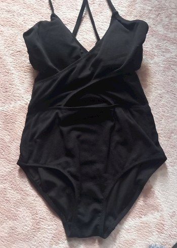 Siyah Strappy Kadın Mayo - Görsel 2