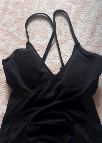 Siyah Strappy Kadın Mayo - Görsel 3