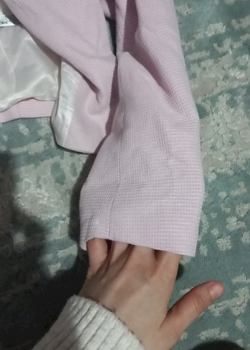 Pembe Mini Kadın Blazer Ceket - Görsel 5