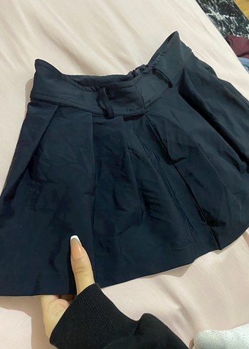 Lacivert Piliseli Mini Etek - Görsel 2