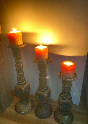 Ahşap Mumluk Seti - Görsel 2