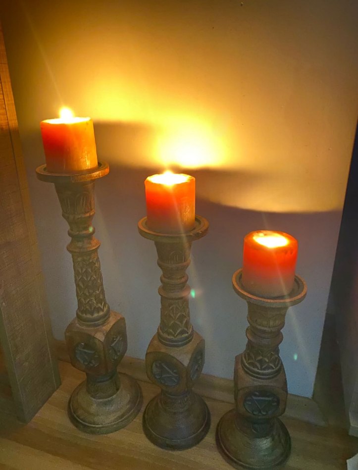 Ahşap Mumluk Seti - Görsel 2