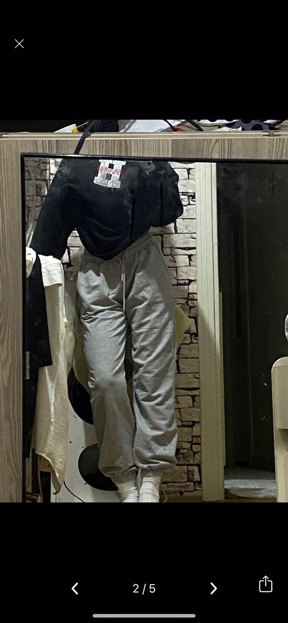 Gri Rahat Kesim Kadın Eşofman Altı - Görsel 2