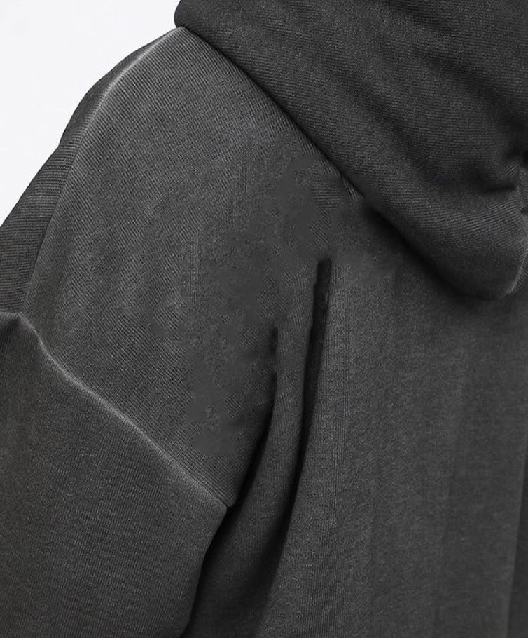 Nakışlı Siyah Kapüşonlu Goth Kadın hırka - Görsel 3