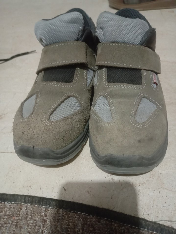 Gri Cırt Cırtlı İş Ayakkabısı - Görsel 3