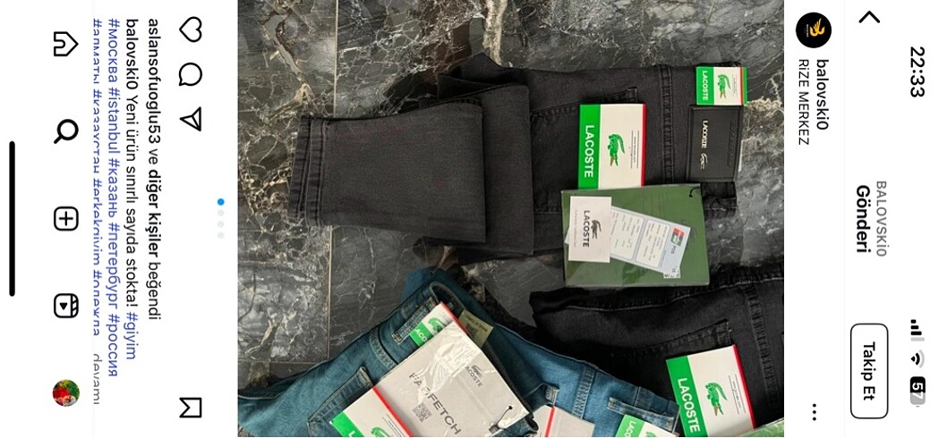 32 Beden LACOSTE PANTOLON