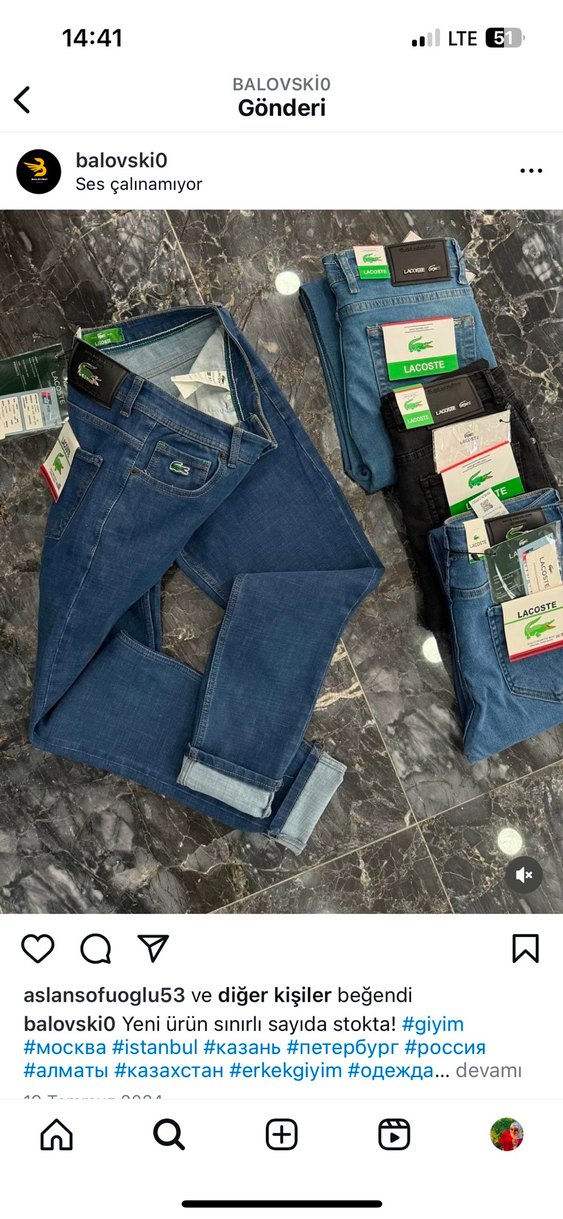 Lacoste Siyah Erkek Regular Fit Kot Pantolon - Görsel 3