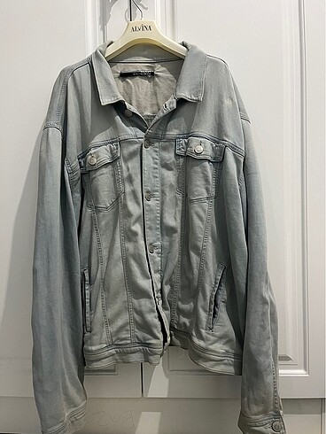 Oversize açık mavi kot ceket