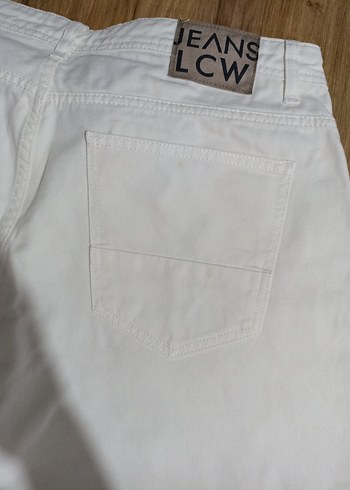 erkek beyaz kot şort - Görsel 4