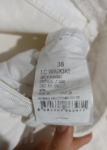 erkek beyaz kot şort - Görsel 5