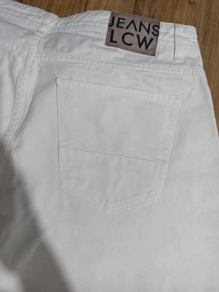 erkek beyaz kot şort - Görsel 4