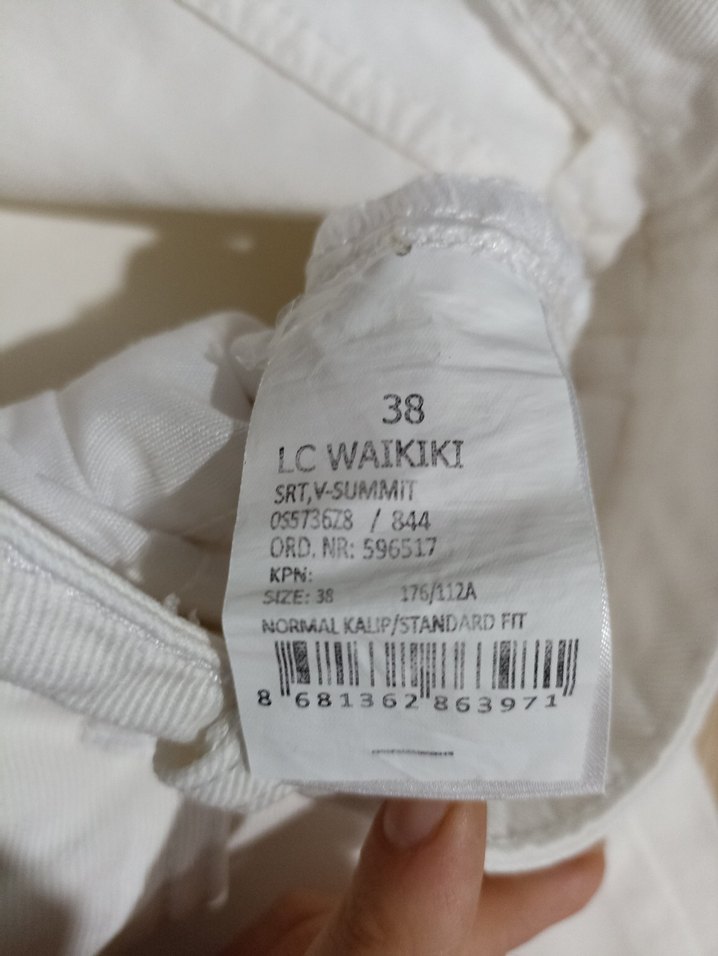 erkek beyaz kot şort - Görsel 5