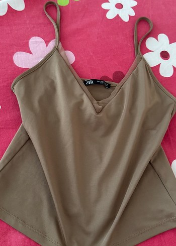 Zara Bej V Yaka Mini Kadın Askılı
