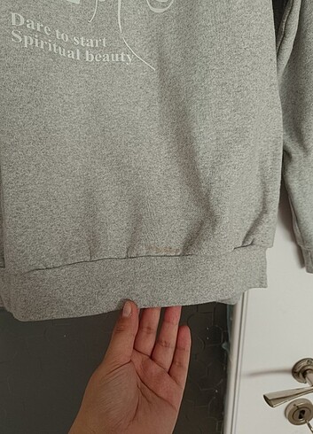 xl Beden ÖNÜ BASKILI SWEATSHİRT
