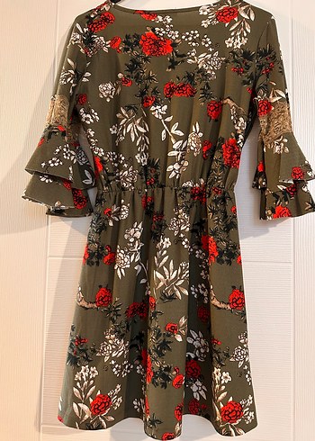 Çiçek Desenli Bohem Midi Elbise - Görsel 2