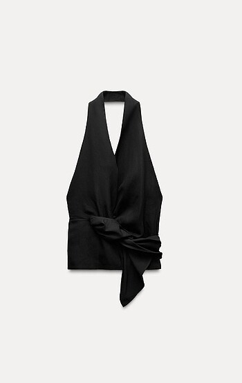 Zara kruvaze yaka top