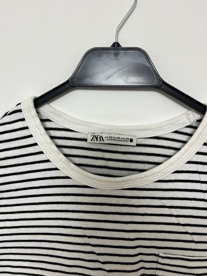 Çizgili Kısa Kollu Mango Tişört - Görsel 2