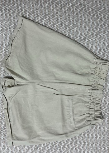 Kadın Bej Yüksek Bel Mini Şort - Görsel 2