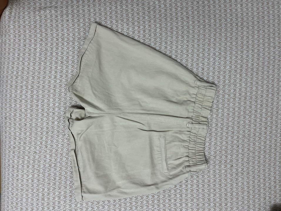 Kadın Bej Yüksek Bel Mini Şort - Görsel 2