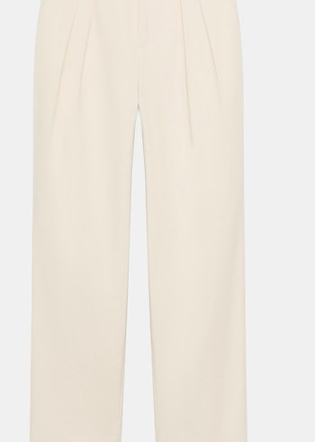 Zara Düğmeli Bej Kadın Kumaş Pantolon - Görsel 2