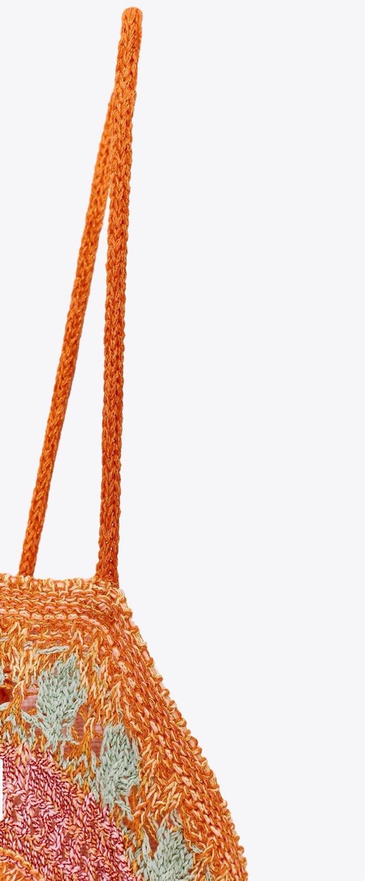 Zara etiketli Çok Renkli V Yakalı Örgü Mini Elbise - Görsel 4