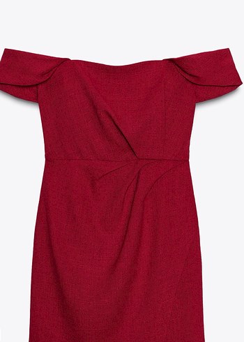 Zara kırmızı mini elbise - Görsel 2