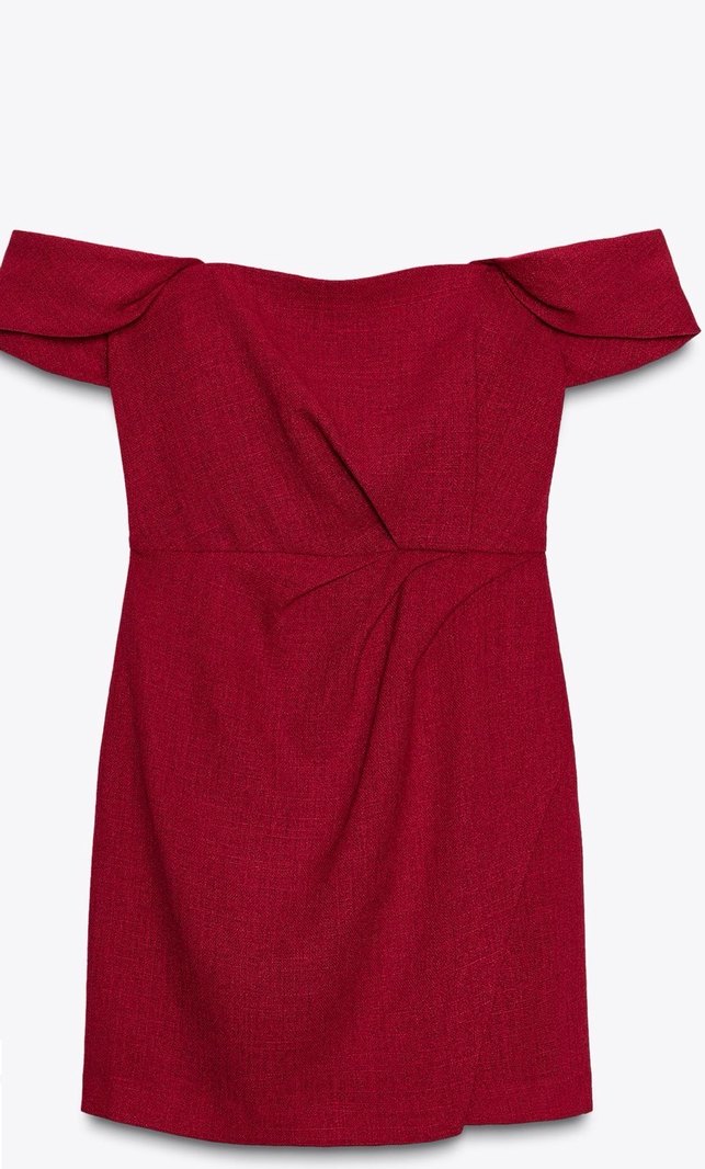 Zara kırmızı mini elbise - Görsel 2
