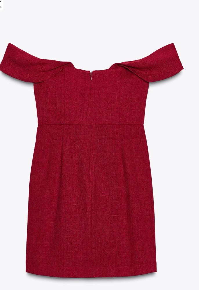 Zara kırmızı mini elbise - Görsel 3