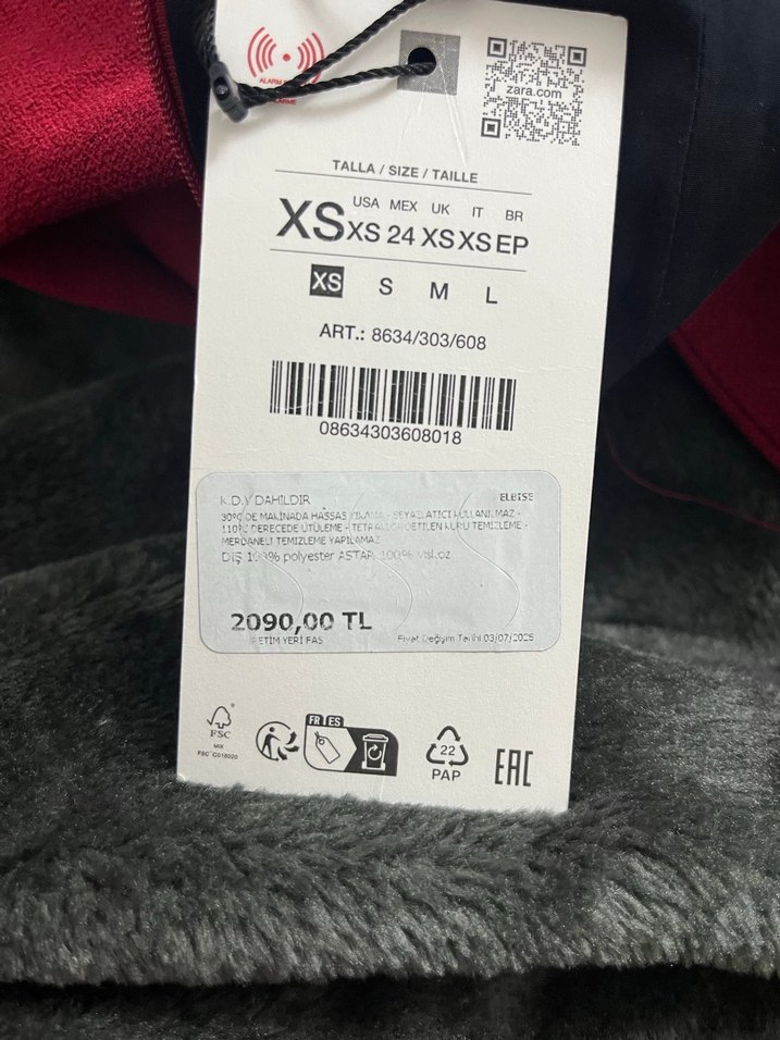 Zara kırmızı mini elbise - Görsel 4