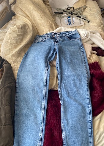 Diğer Acik Mavi Rahat Kesim Denim Jean