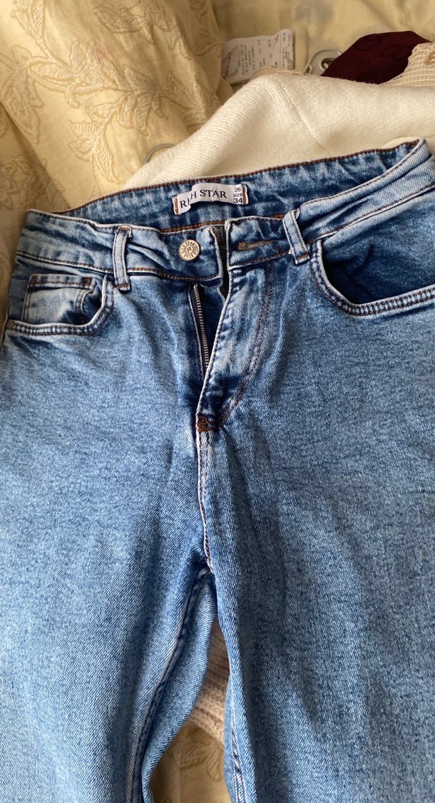 Açık Mavi Rahat Kesim Denim Jean — görsel 3/7