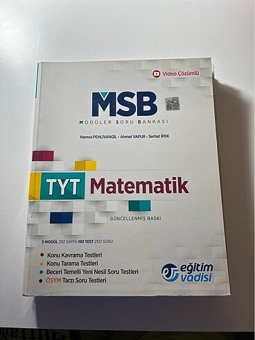 Tyt Matematik MSB Eğitim Vadisi yayınları