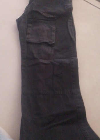Kemerli Siyah Kadın Denim Pantolon