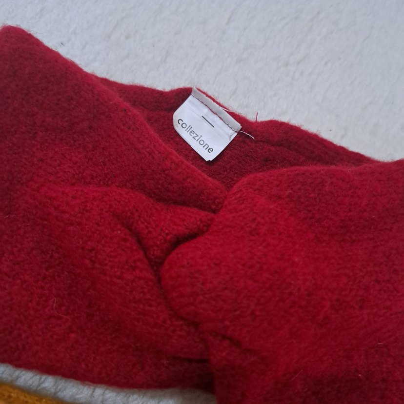 Bordo Örgü Bohem Saç Bandı - Görsel 2