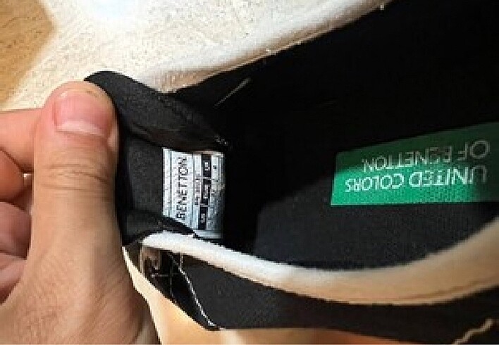 37 Beden siyah Renk Benetton Converse tipi yüksek tabanlı ayakkabı