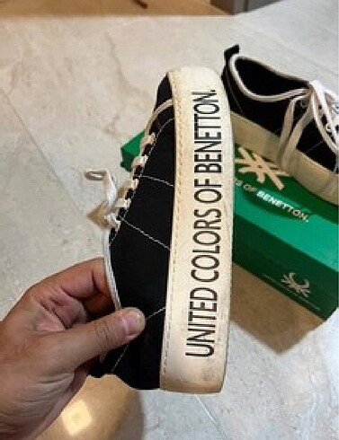 Benetton Benetton Converse tipi yüksek tabanlı ayakkabı