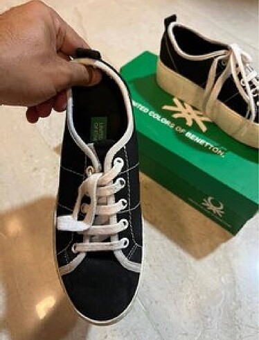 37 Beden Benetton Converse tipi yüksek tabanlı ayakkabı