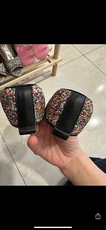 22 Beden çeşitli Renk Merli&rose Simli babet
