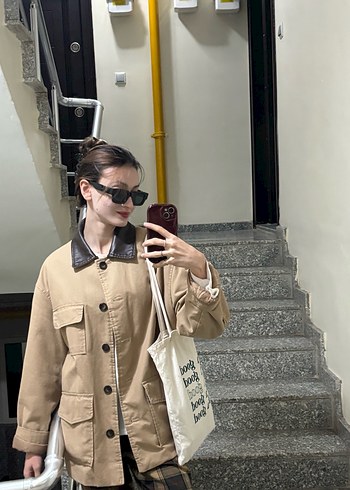 strasivarius vintage ceket - Görsel 6