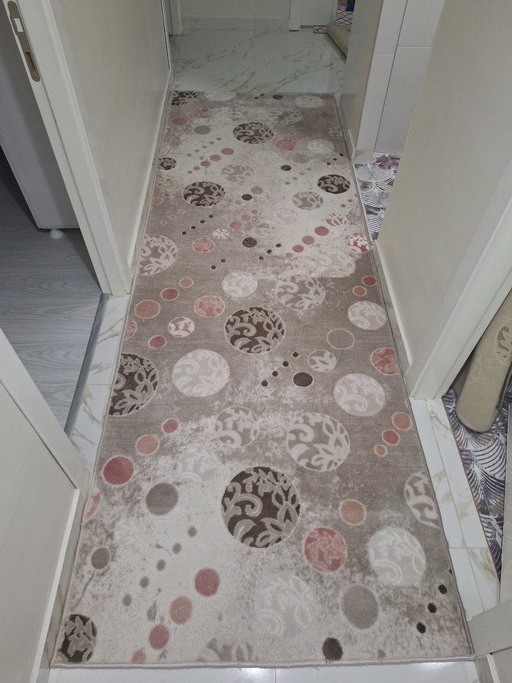 Gri Soyut Desenli Çağdaş Halı - Görsel 3