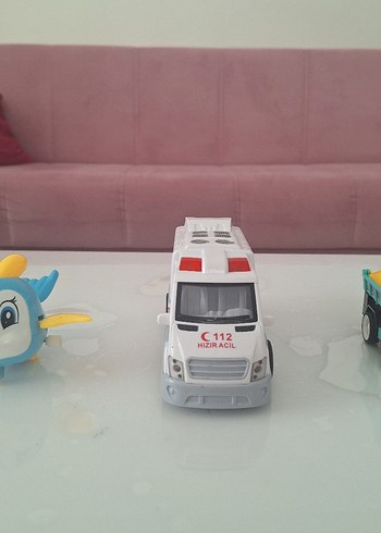 Renkli Mini Oyuncak Arabalar ve Uçak Seti - Görsel 8