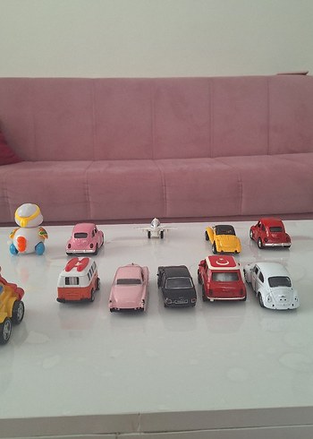 Renkli Mini Oyuncak Arabalar ve Uçak Seti - Görsel 11