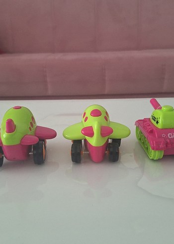Renkli Mini Oyuncak Arabalar ve Uçak Seti - Görsel 9