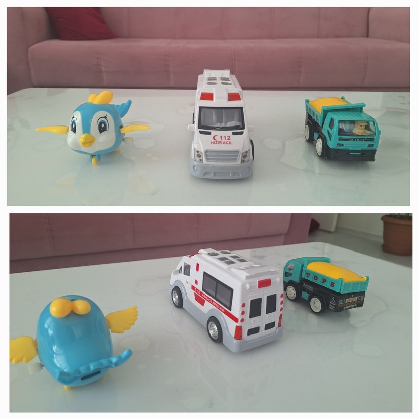 Renkli Mini Oyuncak Arabalar ve Uçak Seti - Görsel 3