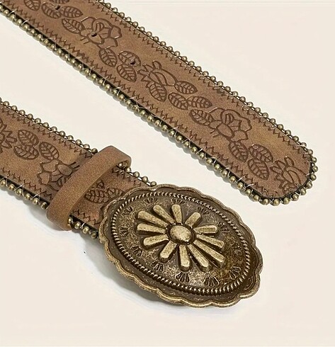 Vintage PU deri kemer - Görsel 3