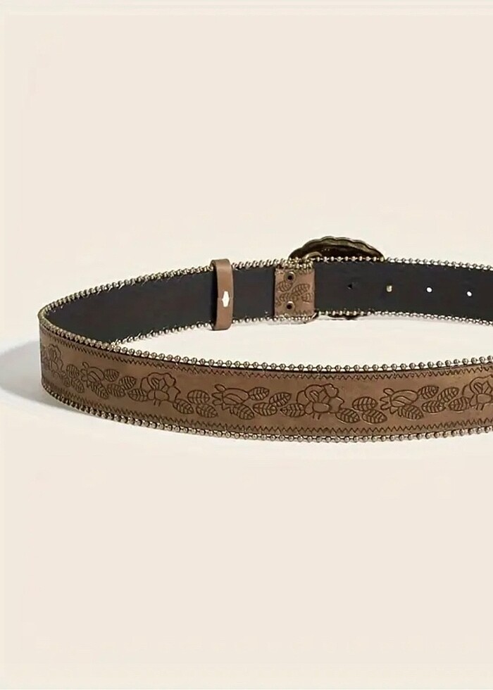 Vintage PU deri kemer - Görsel 2