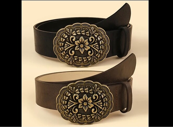 Beden Vintage bohem PU deri kemer