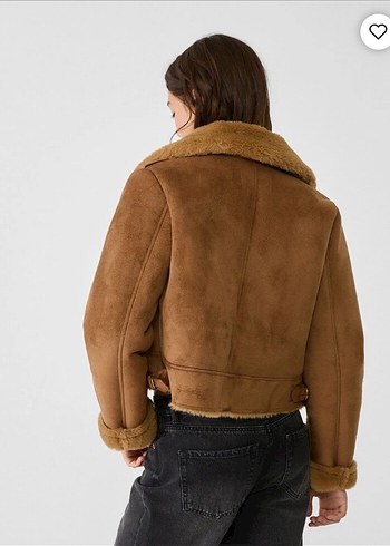 Kahverengi Süet Kürklü Kışlık Kadın Ceketi - Görsel 3