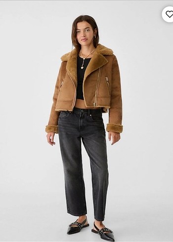 Kahverengi Süet Kürklü Kışlık Kadın Ceketi - Görsel 4